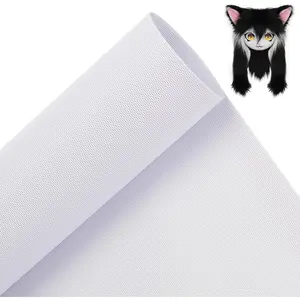 Custom Fursuit Eye Mesh, 39X11.8Inch White PVC Plastic Net 0.2Mm Thick Waterproof Printable Mesh for Furries Cosplay, Props, Fursuits, Craft Making, Hole: 0.5Mm BENECREAT