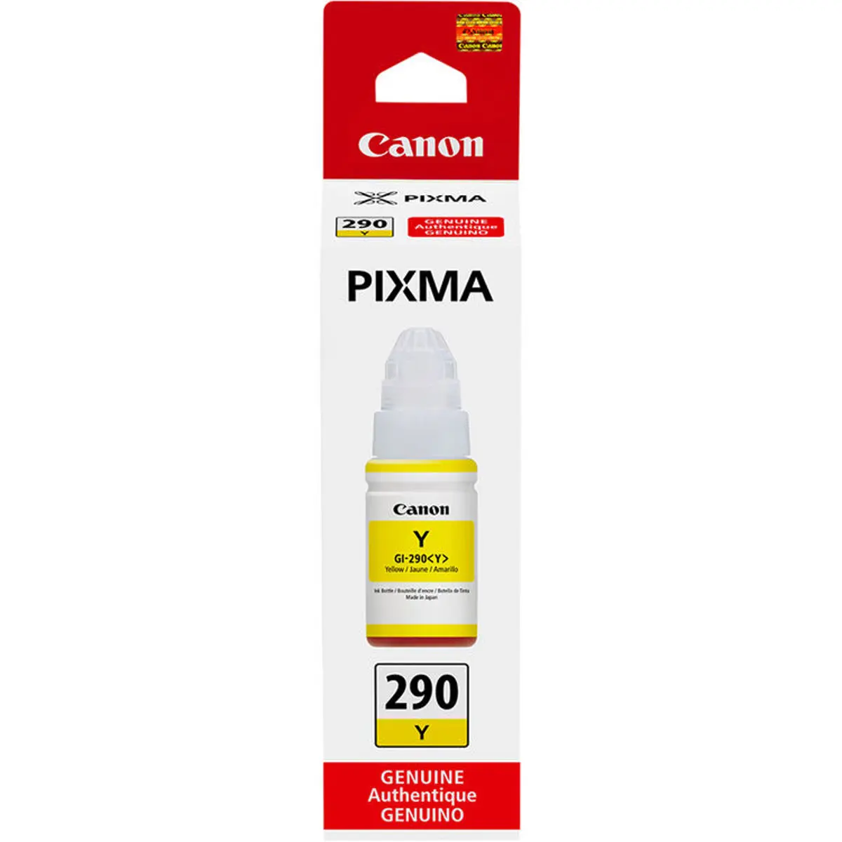 Canon GI-290 Yellow Pigment Ink Bottle, 70ml, Compatible with PIXMA G Series MegaTank Printers G4200, G3200, G2200, G1200, G4210