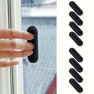 8pcs Self-adhesive Door Handles For Window, Cabinet Drawer Wardrobe Sliding Door Handle, Glass Non-slip Grip Handles