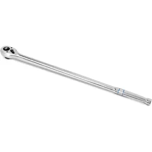 Extra Long Handle 1/2-Inch Drive Ratchet, 90- Quick-release Ratchet Wrench with 20" Extra Long Handle, Teardrop Ratcheting Handle, Reversible, Chrome Alloy Made, CR-MO ,Full Polished