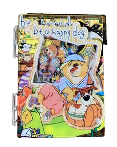 Acrylic Shaker Binder – Transparent Glitter Loose Leaf Notebook Organizer (A5/A6)