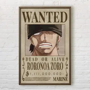 One Piece Wanted Posters 2024 NEW POST WANO Arc Japanese Anime Poster Roronoa Zoro Luffy Nami Usopp Sanji Premium Quality Wall Art for Room Decor 11.7x16.5Inch