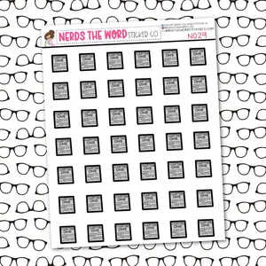 E-Reader Icon Sticker Sheet