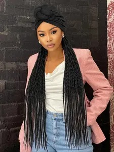 Fashion Braid Cap Wig 30 Inch Braid with Headband, Easy Care Women's Wig for Stylish Hairstyles, Comfortable and Versatile Headwrap