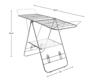 Everyday Home Indoor/Outdoor Portable Laundry Rack