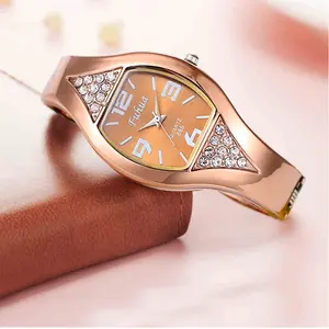 Rose gold ladies bracelet watch