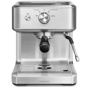 【Springtok】Gevi EzBru 1000 Espresso Machine – Professional Cappuccino Maker with Intuitive Dial, Milk Frother & Adjustable Shot Temperature, Stainless Steel