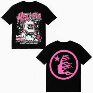 🔥[Sale Up To 50%] Hellst4r Graphic Logo T-Shirt – Double-Sided Print White Unisex Tee, Premium Cotton Streetwear, Trendy Casual Oversized Outfit, Weekly Deals Special, Gift for Men, Him, Boyfriend, Urban Graphic Fashion Tee