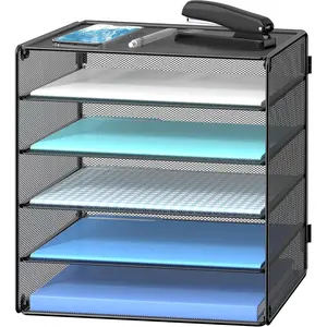 5-Tier Desk Organizer Tray, Paper Organizer for Desk, Paper Organizer Storage, Paper Tray Organizer for Home Office School