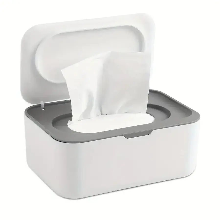 Minimalist Eco-Friendly ABS Plastic Household Sealed Wet Wipe Dispenser - Dustproof Reusable Holder, Multi-Purpose Storage for Wipes, Masks, Ideal for Bathroom, Vanity