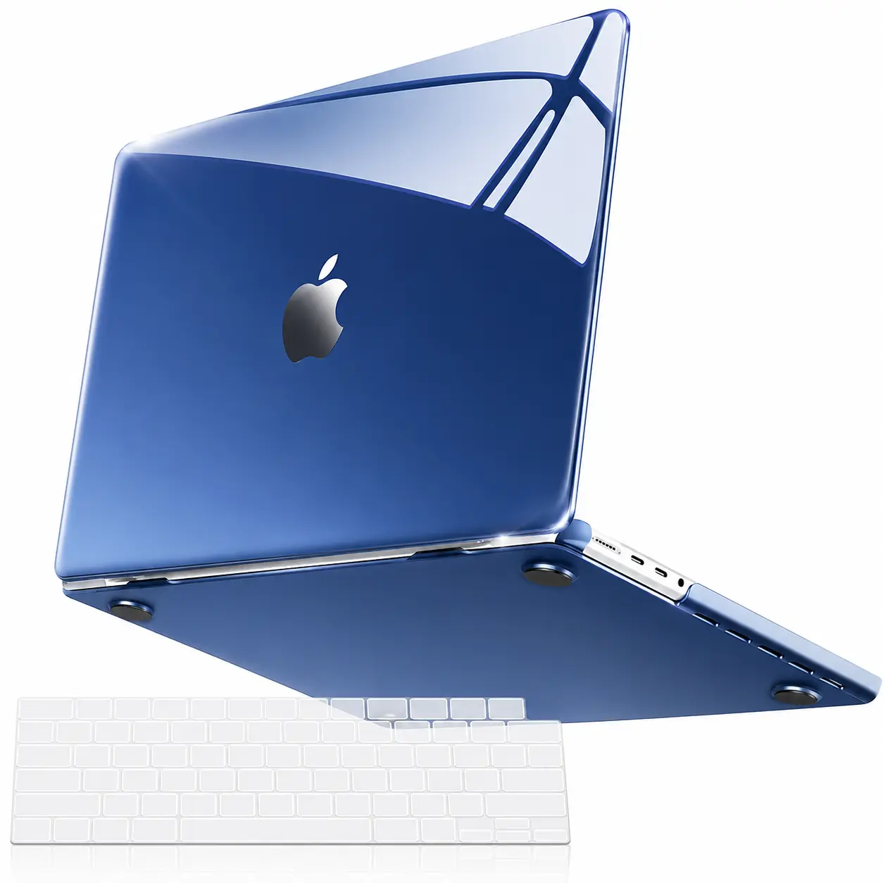 MOSISO Compatible with MacBook Pro 14 inch Case 2025-2021 M5 M4 M3 M2 M1 A3434 A3112 A3185 A3401 A2918 A2992 A2779 A2442, Surpass Natural Beauty Protective Hard Shell&Keyboard Cover, Crystal Midnight, School, Office