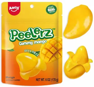 AMOS Peelerz Gummy Mango Candy Peg Bag – Peelable Mango-Flavored Gummies