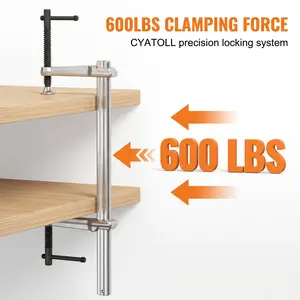 2PCS Bar clamp,Dual Head Woodworking F Clamp, Adjustable Hand Tool for DIY, Garage & Home Repair