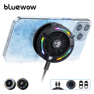 BlueWow X200 PRO MAX Magnetic Phone Cooler with RGB Light, Clip Design, Compatible with iPhone 15/16/17 & Samsung