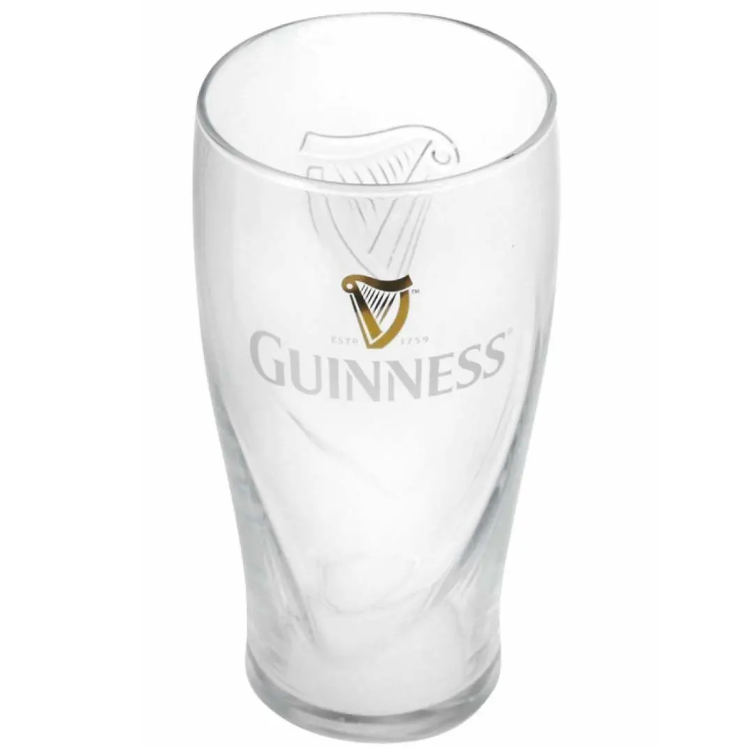 Guinness 36105 Official Licensed Gravity Pint Glass, 20oz Pint Shape Beer Drinking Glass, Dishwasher Safe Kitchenware Drinkware, Set