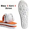 Unisex 4D Cloud Synthetic PU Insoles (315mm Extra Large Multipack, Buy 1 Get 2 Free) - Anti-Slip, 4D Shock Absorption, Foot Fatigue Reduction, Foot Pain Relief, Slimming, Walking Massage, All Seasons Rubber Inserts & Heel Liners (Ft Support Focus)