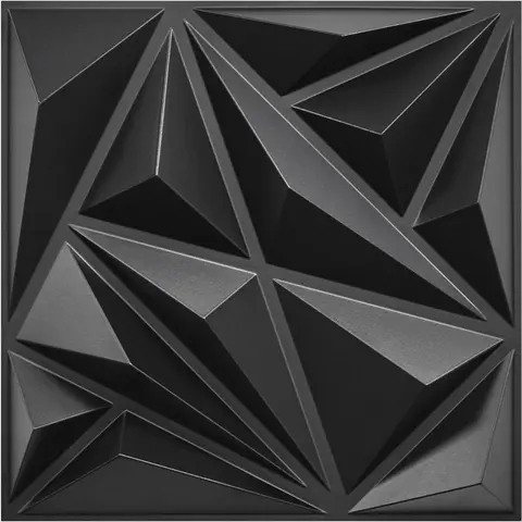 STICKGOO 33 Pack 3D Geometric Pattern Diamond Wall Panels, Accent Wall Panels for Interior Wall Decor/Living Room/Gaming Room/TV Background - White