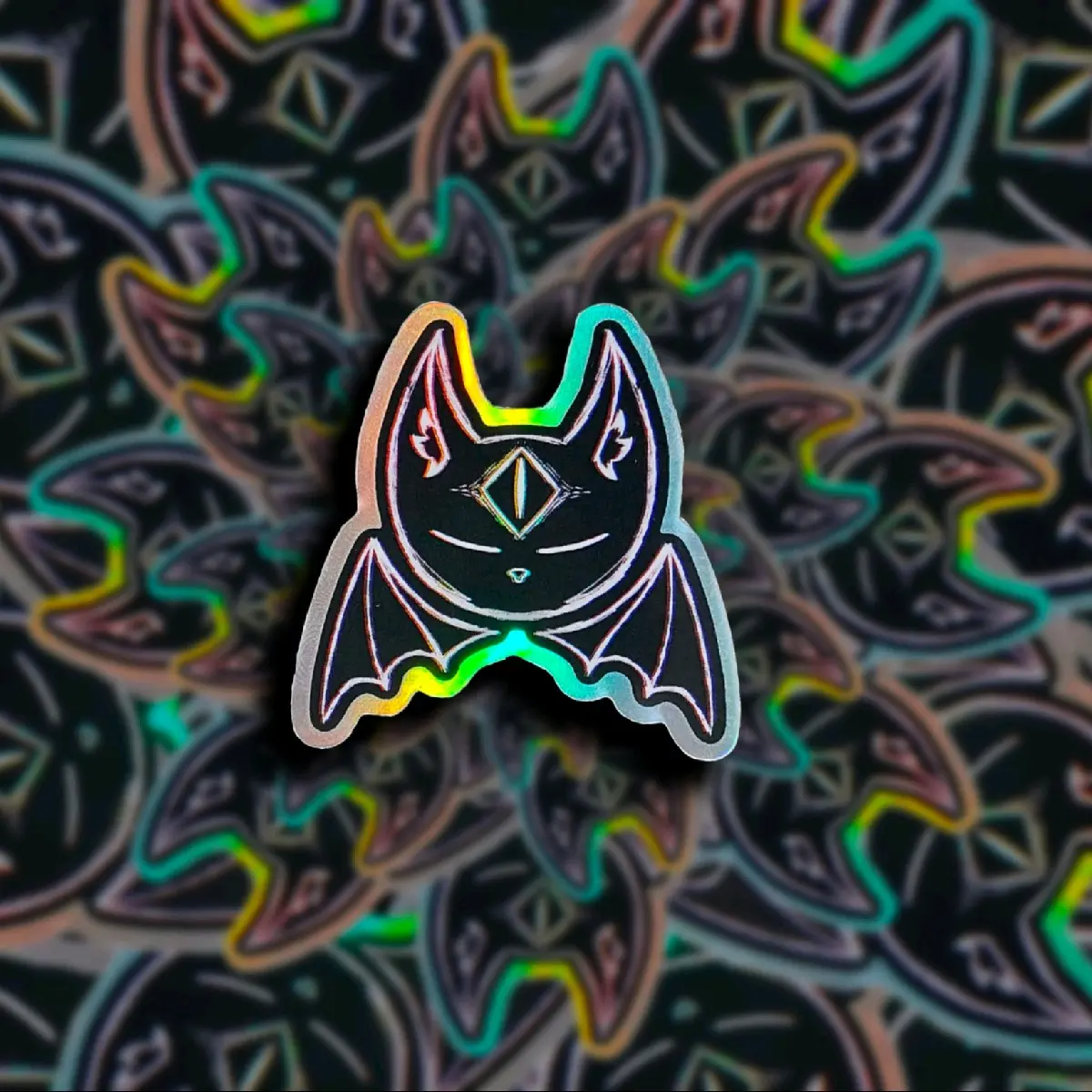 Glitch Holographic Sticker