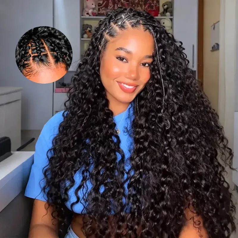 Recool Miracle Knots Human Hair Crochet Extensions - Indian, Burmese, Loose Deep, Kinky Curly, Knotless Pre-Separated for Boho Braids, Chemical-Free, Lightweight Eases All-Day Wear, 50g/Pack, Protective Hairstyles #SohoChic #TikTokShopBackToSchool