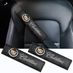 Cadillac Escalade Cts Dts Sts Xts Ats Bls Sls Deville Ct5 Ct6 Xt5 Srx Car Seatbelt Shoulder Pads, Printed Logo, Cadillac Interior, 1/2 Pack
