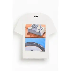 Pacsun Men's Pac Artist Network x Randy Perez White Still T-Shirt - Multicolor