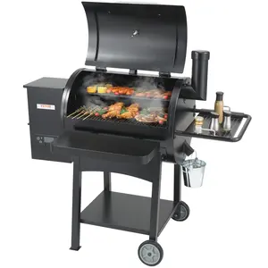 fathersdaygift VEVOR 53 inch Portable Charcoal Grill, Propane Gas Grills with Cover and Cart, Heavy Duty Iron BBQ Grill, Mini Tabletop Smoker for Outdoor Cooking, Barbecue Camping, Picnic, Patio, and Backyard, Black