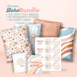 Ultimate Boho Bundle: Poly Mailers, Cards, and Stickers