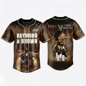 Creative Studio The R&B Tour Official Commemorative Button Up Baseball Jersey Shirt HY4407
