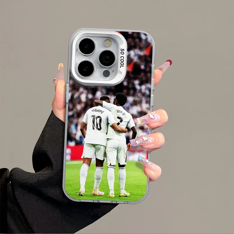 Mbappe Pattern Fashion Phone Case for iPhone 17 16 15 14 13 12 11 Pro Max Plus Air & Samsung S25 S24 S23 S22 Plus FE Anti-Drop Protection Acrylic High-quality Football, Accessories, Smartphone, Protective, Shockproof, Cellphone, Devices