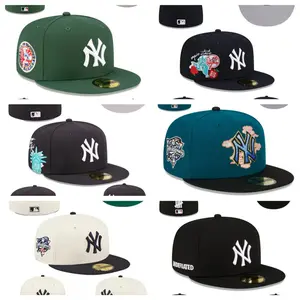 New York YankeesSize Hat, Closed Hat, Baseball Cap, Sun Protection Visor, Embroidered Hat, Various Colors