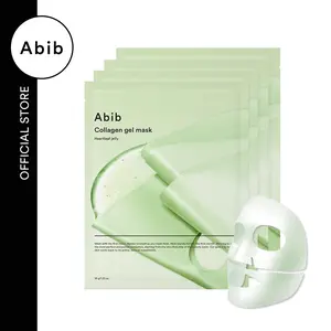 [Abib Official] Abib Collagen Gel Mask Heartleaf (4P) for glowing skin｜Korean Vegan Collagen, Overnight Hydrogel Mask, Soothing and Calming