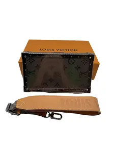 Pre-owned Louis Vuitton mental Shoulder Bags Trunk Clutch Box Monogram Titanium