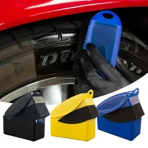 3PCS Tire Applicator Dressing Shine Sponge Tire Dressing Applicator Pads Color Polishing Sponge for Car Glass Painted Steel & Porcelain High Elastic Sponge