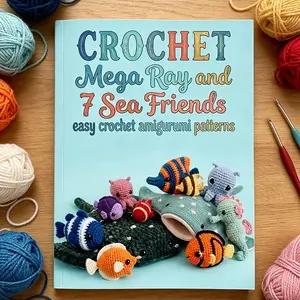 Ocean Life Crochet Tutorial Book, Shark and 7 Ocean Friends Dolls Knitting Patterns, DIY Craft Guide for Beginners and Enthusiasts