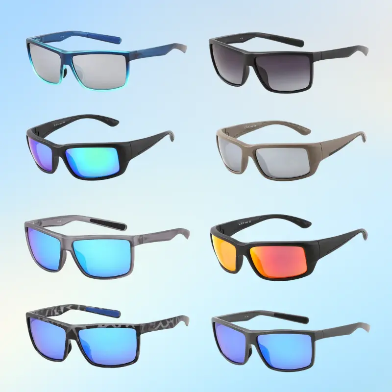 (FULL BOX) Rinconcito Polarized Sunglasses for Cycling, Motorcycle Riding & Fishing, Lightweight UV Protection Sports Glasses for Men & Women