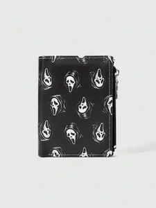 Gothic Unisex Wallet, Punk Death Skull Creative Design, Pentagram Zipper Coin Purse, Casual Fashion Card Holder