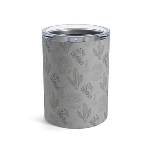 Green Don't Chase Attract on Grey Tumbler 10z Positive Energy Cup, Manifestation Gift, Law of Attraction Gift