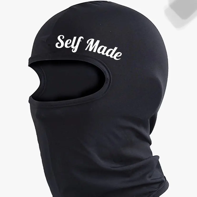 Self made designed ski mask balaclava, black full face Breathable Elastic