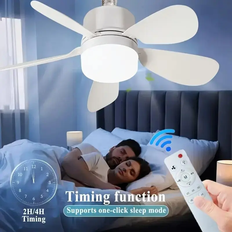 Ceiling Fan with LED Light, 3-Speed Adjustable Wind Rate Fan Light with Remote Control, Silent LED Fan Light for Bedroom Bathroom, Multifunctional Lighting, Ceiling Fan Lights, Led Lighted