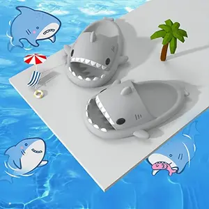 Lumubby Shark Cloud Slippers for Boys Girls Cute EVA Material Non Slip Beach Sandals Open Toe Comfortable Spa Platform Shoes Ideal for Couples