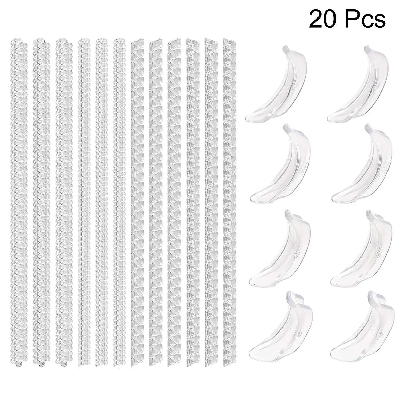 20-Piece Ring Size Adjuster Set, Transparent SiliconeRing Sizer Inserts, Invisible Spacers for Loose Rings, Thin Textured Jewelry Tool