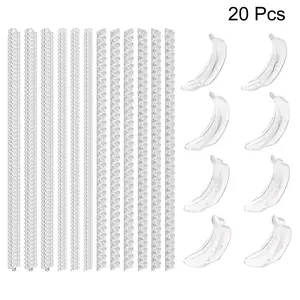 20 Piece Ring Size Adjuster Set, Transparent Silicone Inner Liners, Rubber Protection Covers for Adjustable Rings, Jewelry Accessories