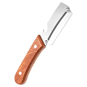 2-in-1 Wooden Handle Vegetable Peeler with Built-in Bottle Opener Stainless Steel Potato Apple Peeler Aesthetic Kitchen Gadgets Multipurpose Cooking Tools Heavy Duty Chef Accessories