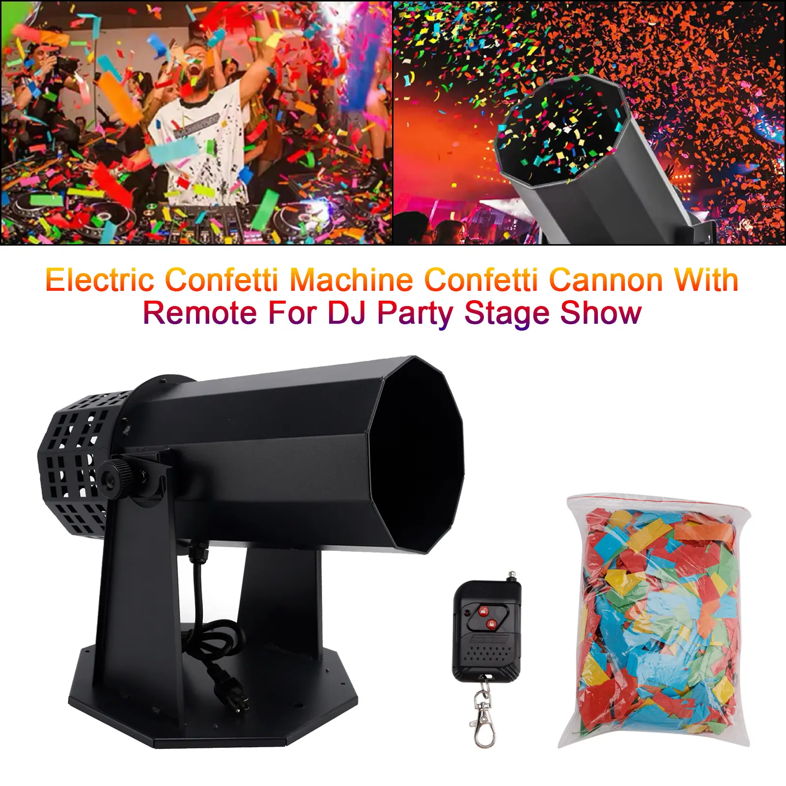 Electric Confetti Machine Confetti Cannon With Remote For DJ Party Stage Show