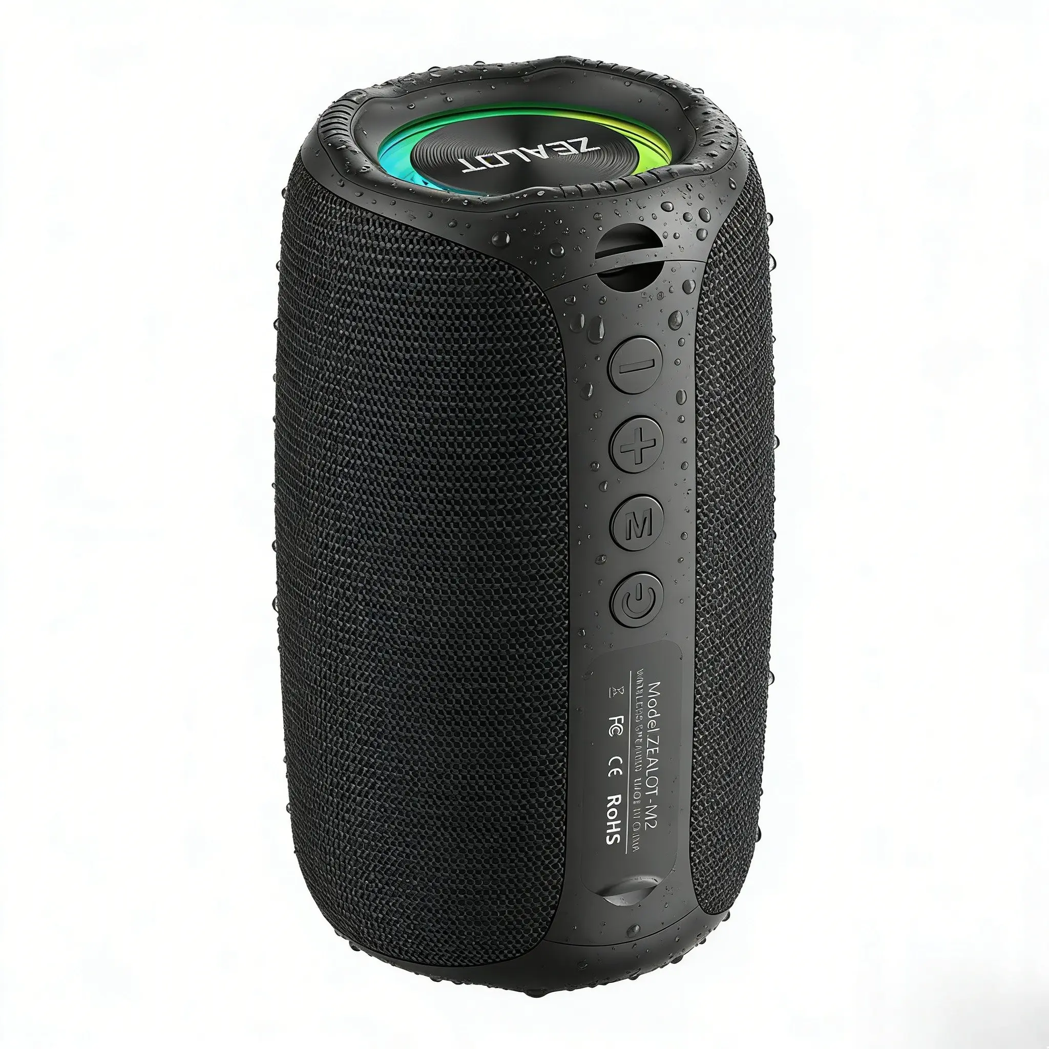 ZEALOT All-Weather Outdoor Bluetooth Speaker with Rich Boosted Bass, IPX5 Waterproof, Rugged Build, 1800mAh Long-Lasting Battery, Ideal for Rainy Days, Pool, Beach & Camping Trips, Rechargeable Portable Outdoor Speaker