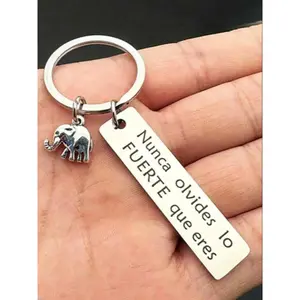 Elephant Design Keychain, Stainless Steel Keychain for Men & Women, Fashion Accessories for Daily Use, Trendy All-match & Exquisite Keychain for Birthday Gift, Fashionable Alloy Keychain