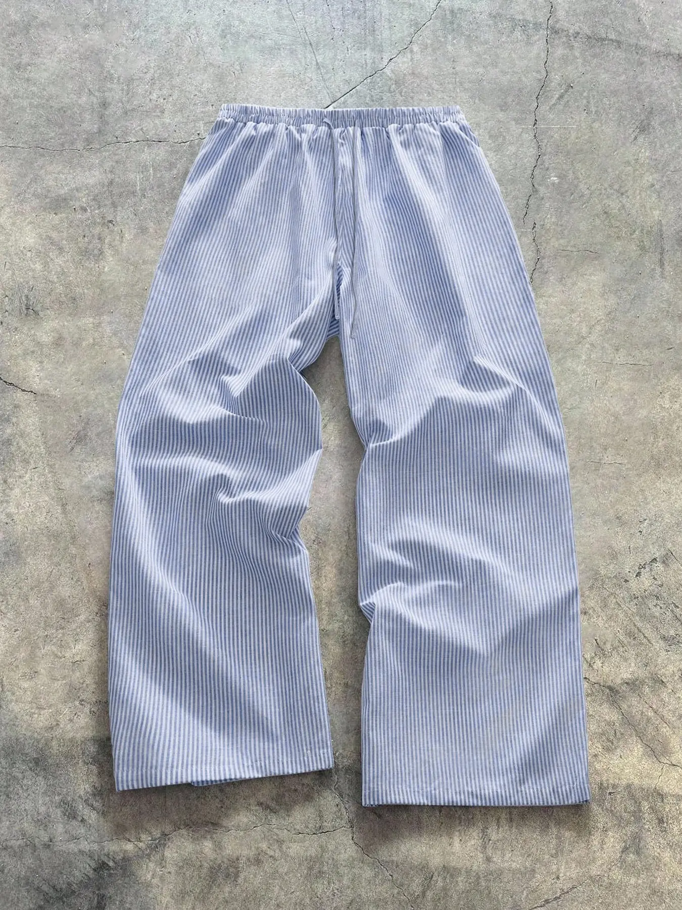 Unisex Striped Wide Leg Pants, Casual Slacks, Casual Loose Fit Trousers, Breathable Comfort Design, Suitable for Daily Wear, Leisure and Home Use, Casual Fashion Bottoms