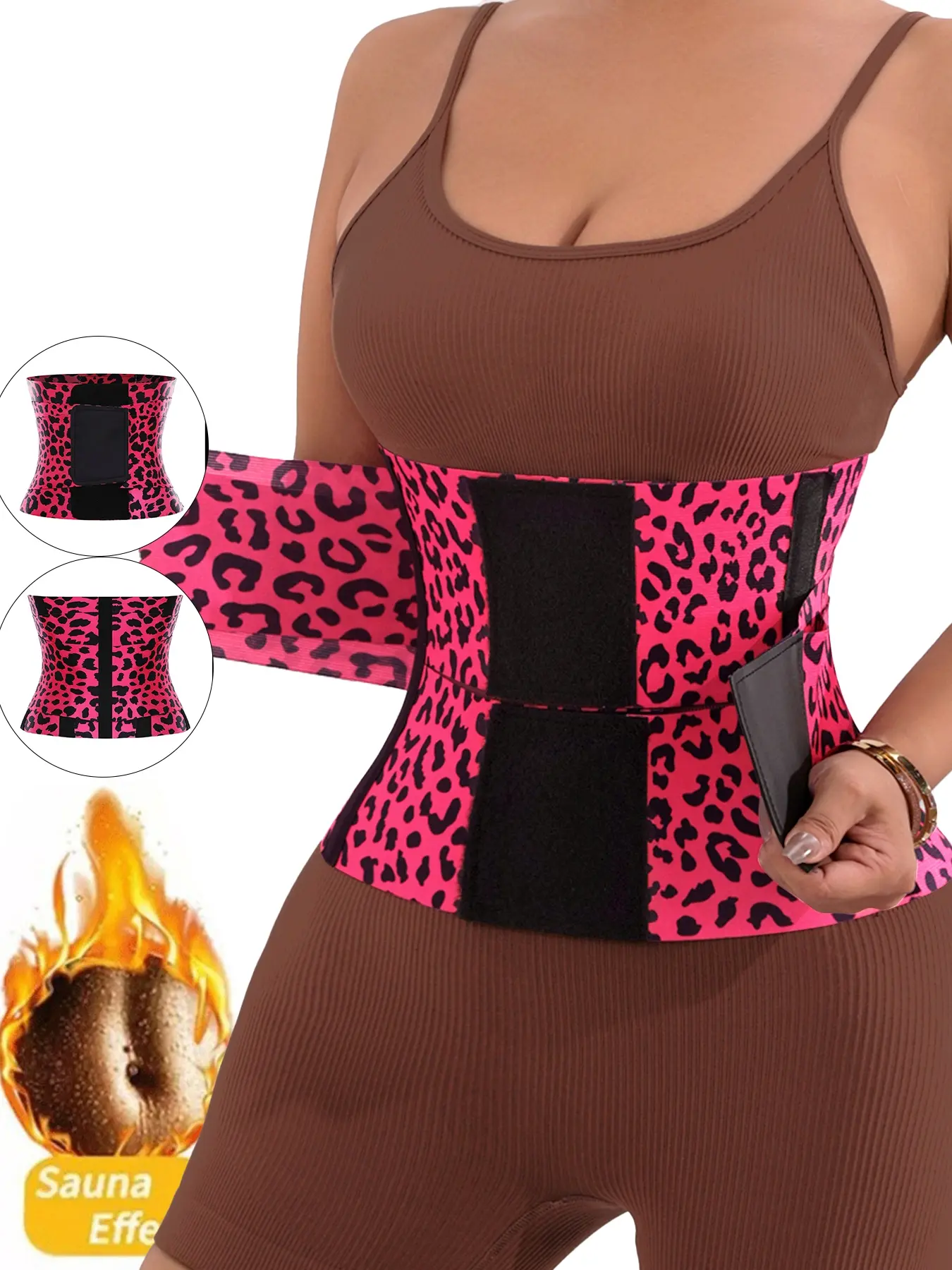 Women's Leopard Print Shapewear Belt, Faja Body Shaper, Body Sculpting Belt, Abdominal Wrap, Firm Tummy Control, Belly Control Cinch Waistband, Comfortable Underwear Accessory for All Seasons