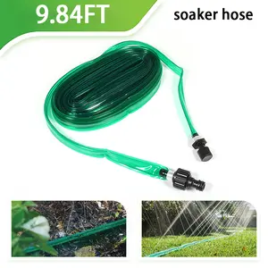 9.84ft water hose, 3-hole design for wider coverage, garden hose, heavy-duty expandable, micro-sprinkler irrigation hose, durable material, DIY home gardening system, ideal for cleaning, forestry, gardening and pet cleaning
