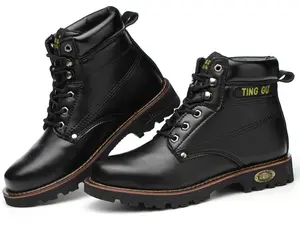 Steel Toe Work Boots for Men Women Leather Safety Shoes Construction Working Sneakers Industrial Welding Boots